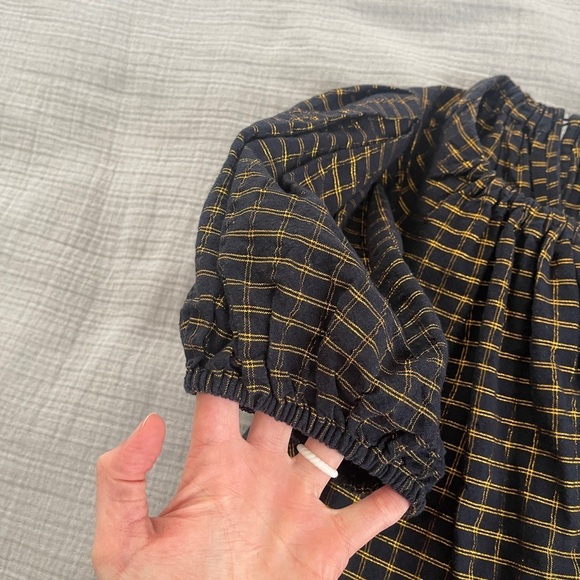 NWOT ULLA JOHNSON Midnight Navy Gold Dion Babydoll Dress 2 RARE - Picture 8 of 15